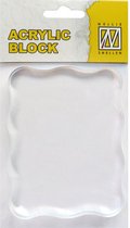 AB006 Nellie Snellen - bloc tampon acrylique 7x9x0,8 centimètre - bloc acrylique pour tampon transparent