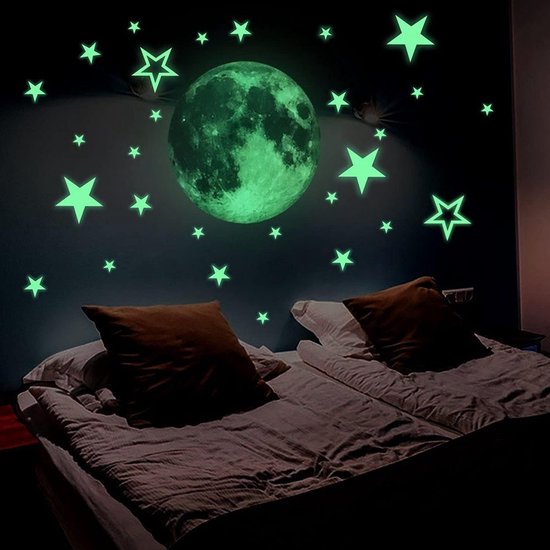 Lichtgevende Sterren Stickers Voor Het Decoreren Van Slaapkamers En Kinderkamers 100 Stuks Kleurrijk