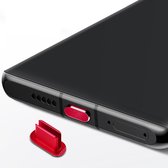 Cadorabo Beschermkap geschikt voor USB C in ROOD - Stof Beschermende Stekker geschikt voor Laadpoort Stofdicht
