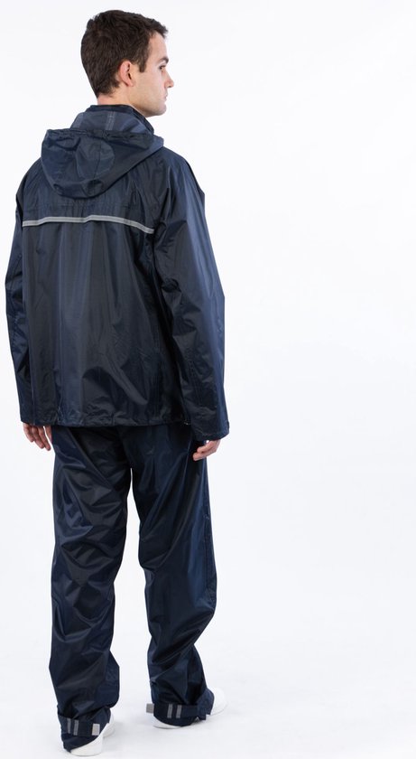 Ralka Regenpak Waterdicht en Ademend - Senior - Reflectie - Zwart - M