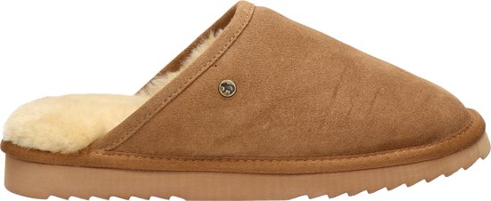 Warmbat Classic Unisex Suede Heren Sloffen - Cognac - Maat 41