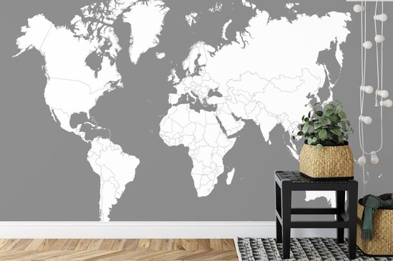 Fotobehang Wereldkaart - Vliesbehang - 400 x 280 cm
