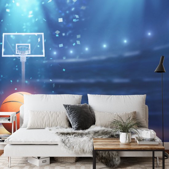 Papier peint photo Basketbal dans le stade - Papier peint non tissé - 368 x 254 cm