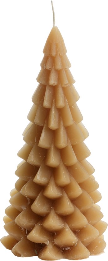 Rustik Lys - Kerstboom kaars - Fudge -Groot - 10 x 20 cm