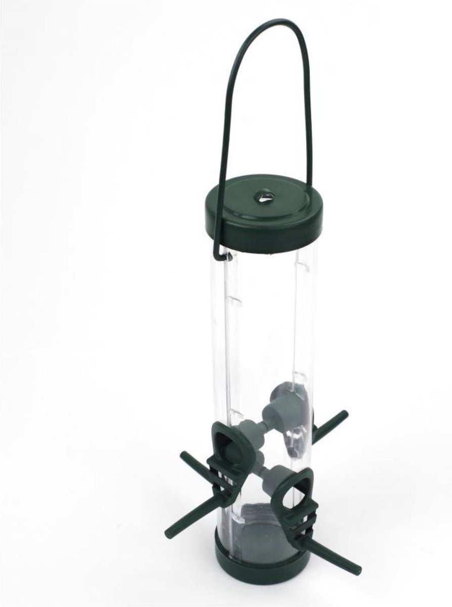 Vogelhuis Voederhuis Voedersilo Met Zuignap 25cm Groen - Lifetime