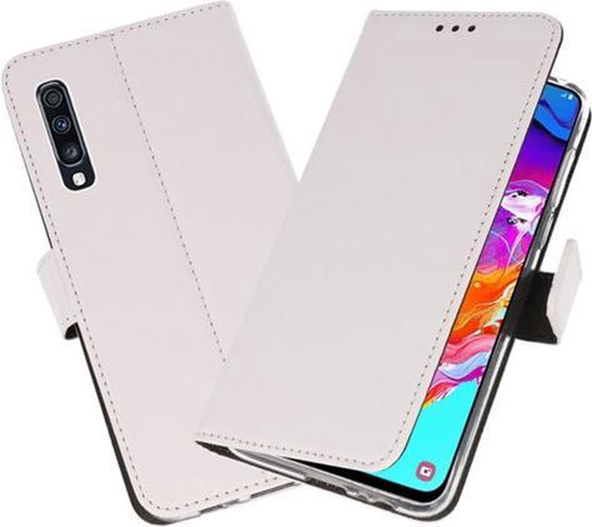 Bestcases Pasjeshouder Telefoonhoesje Samsung Galaxy A70 - Wit