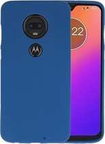 Bestcases Color Telefoonhoesje - Backcover Hoesje - Siliconen Case Back Cover voor Motorola Moto G7 / G7 Plus - Navy