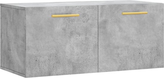 vidaXL-Wandkast-80x36,5x35-cm-bewerkt-hout-betongrijs