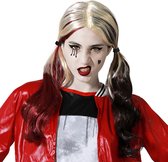 Atosa Perruque de déguisement Halloween cheveux longs avec nattes - noir/blond/rouge - femme
