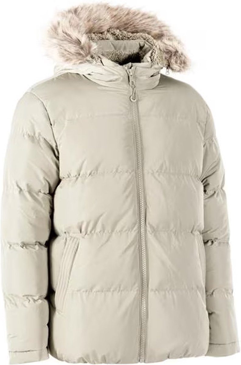 SoulCal - Gewatteerde Winterjas met Afneembare Bontkraag - Heren - Sage - S