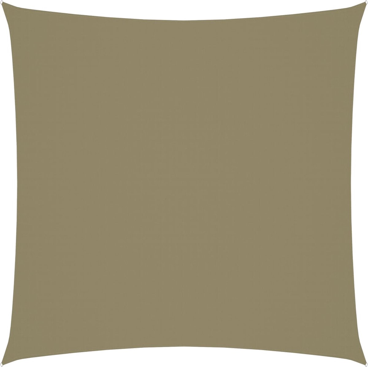 Square 4x4m beige Oxford fabric sunshade by The Living Store - Outdoor parasol for garden decor and sun protection.