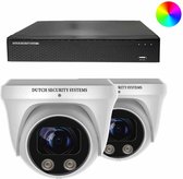 Beveiligingscamera Full Color 4K Ultra HD - Sony 8MP - Set 2x Dome - Wit - Buiten & Binnen - Met Nachtzicht In Kleur - Incl. Recorder & App