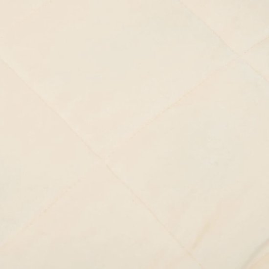 Couverture lestée vidaXL - Couverture de couchage - Couverture lestée 155 x 220 cm 11 kg Tissu Crème clair - Weighted Blanket - Confort de sommeil - Sommeil paisible