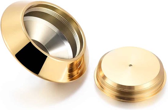 Mini urn waxinelichthouder goud verguld voor kaars