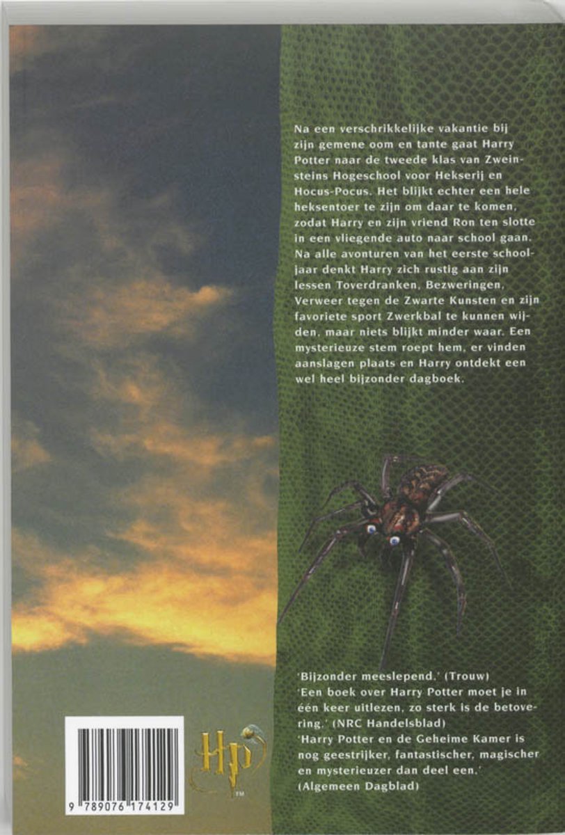 Harry Potter 2 - Harry Potter en de geheime kamer - back cover
