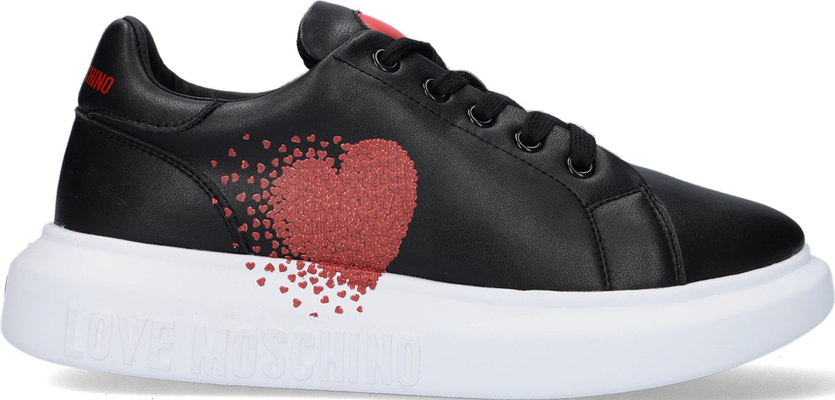 Love Moschino Ja15154 Lage sneakers - Leren Sneaker - Dames - Zwart - Maat 38