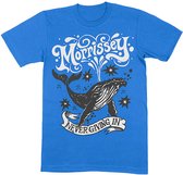 Morrissey Heren Tshirt -XL- Never Giving In/Whale Blauw