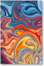 Kleurrijk marmerpatroon - 60x90 Canvas Staand - Minimalist