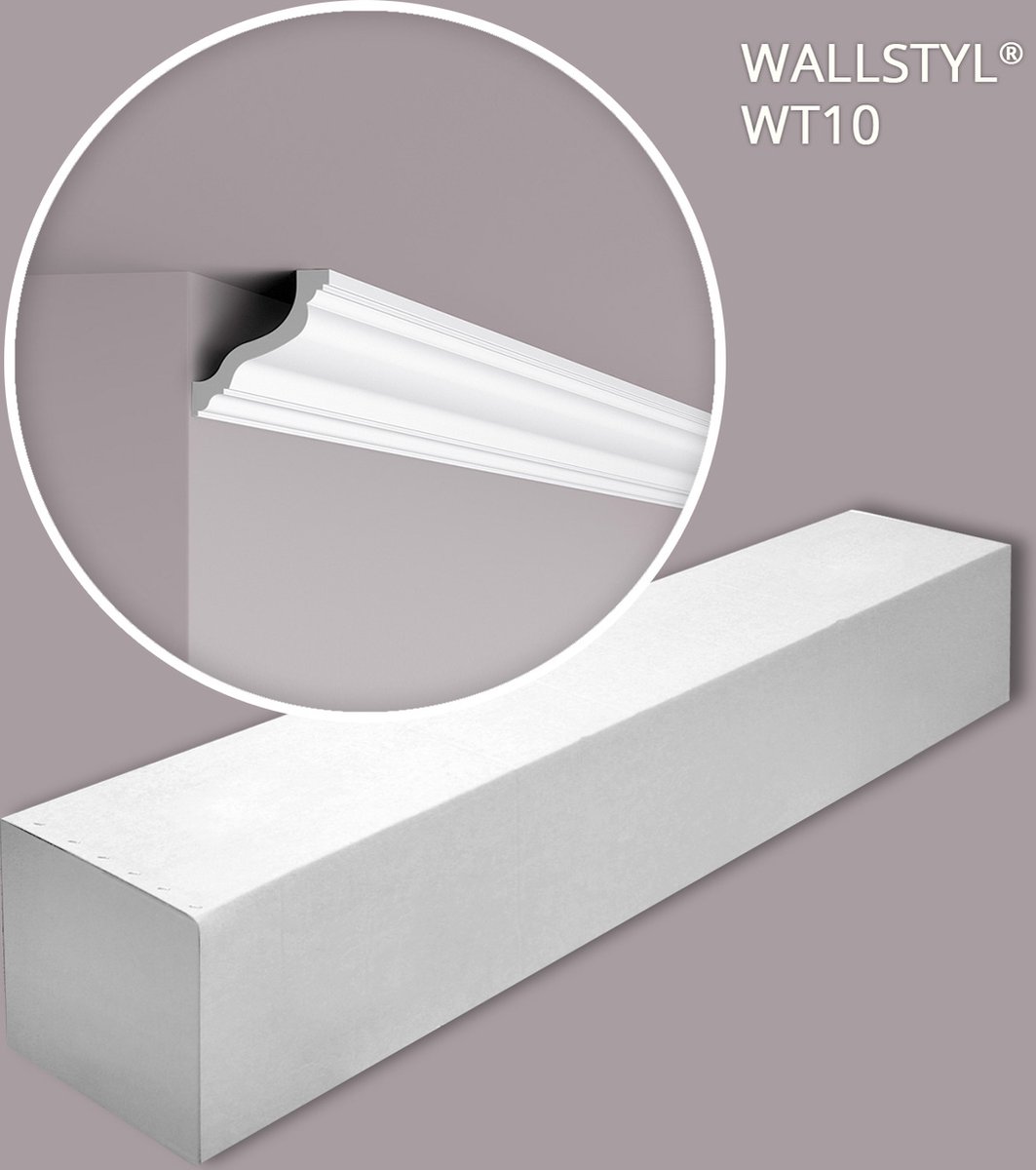 NMC WT10-box WALLSTYL Noel Marquet 1 doos 11 stukken Kroonlijst tijdeloos klassieke stijl wit | 22 m