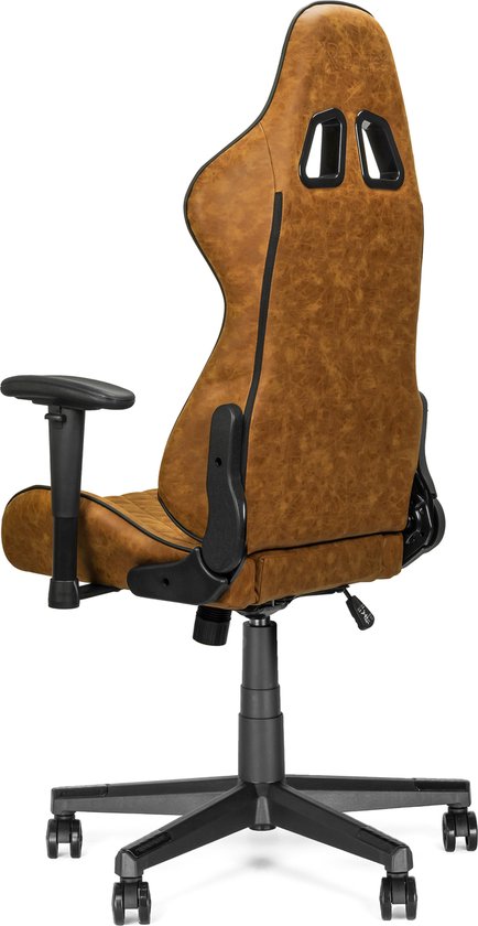 Ranqer Felix Office – Bureaustoel – Ergonomisch – Verstelbaar – PU Leer – Bruin / Tan