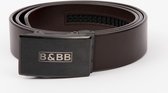Black & Brown Belts/ 125 CM / Outlined 2.0 - Coffee Brown Belt / Automatische gesp/ Automatische riem/ Leren riem/ Echt leer/ Heren riem zwart/ Dames riem zwart/ Broeksriem / Rieme
