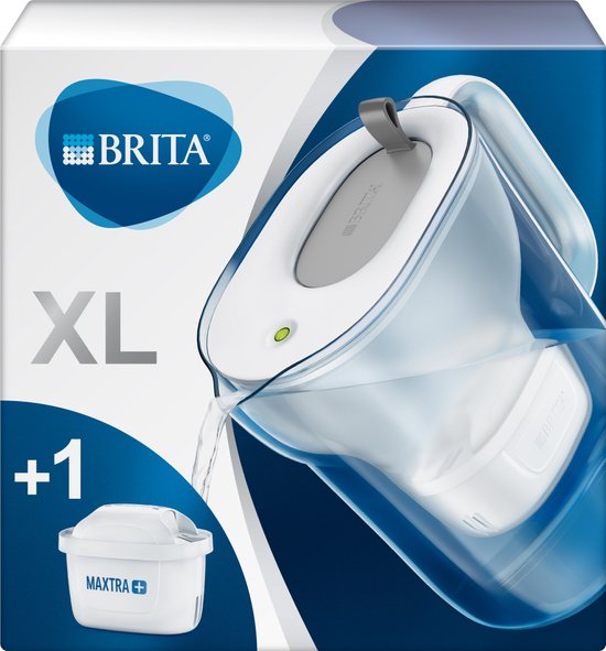 BRITA Style XL Waterfilterkan met 1 stuk MAXTRA+ Filterpatroon - 3.5L -  Grijs -... | bol