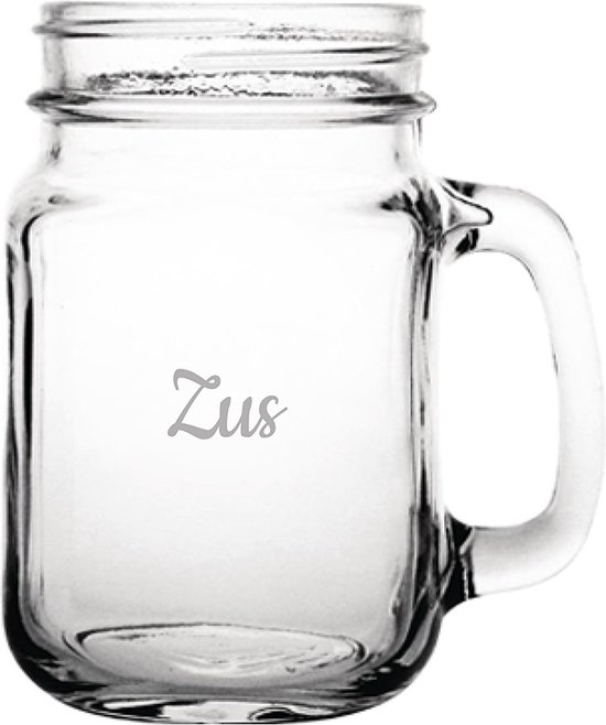 Verre à boire gravé 45cl avec couvercle à vis Zus