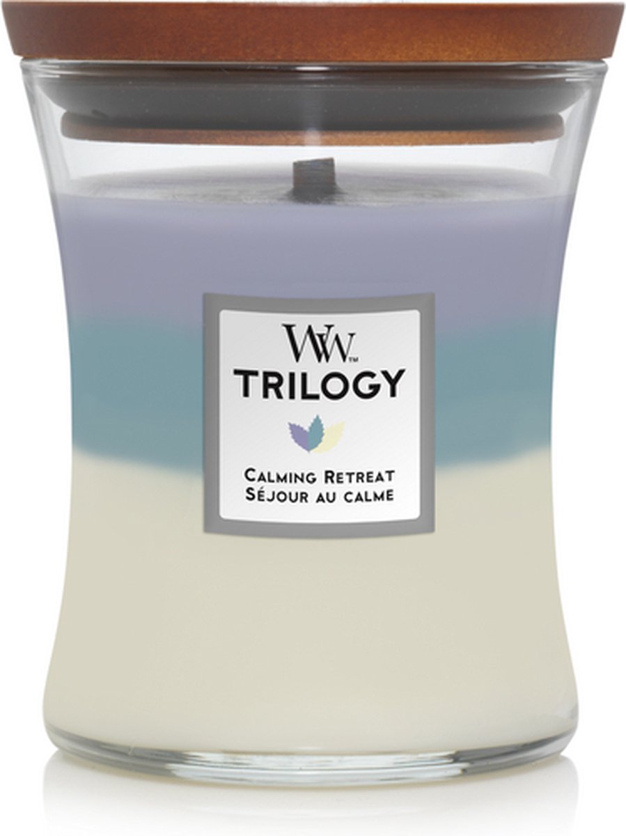 bougies WoodWick Moyenne Trilogy couleur Blanc ,Violet