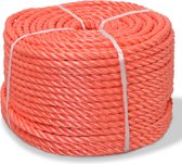 vidaXL Touw gedraaid 10 mm 500 m polypropyleen oranje