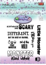 Little Monsters Scary Messages Clear Stamps (PD7036)