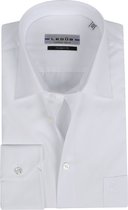 Ledub modern fit overhemd - wit - Strijkvriendelijk - Boordmaat: 38