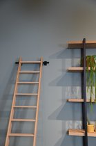 Houten steektrap |  beuken (meubelmakerstrap) - 9 treden (171 cm)