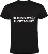 This is my lucky Heren t-shirt | kleding | kleren | geluk | grappig | cadeau | Zwart