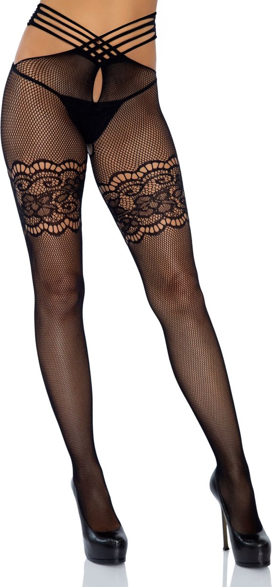Wrap around crotchless tights