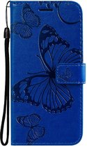 Vlinder Book Case - Motorola Moto E7 Power / E7i Power Hoesje - Blauw