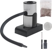 Foodsmoker met Rookhout - Rookpistool - Food Smoker - Smokerbox - Smokers - Rookpistool - Rookapparaat - Aluminium - Zilver