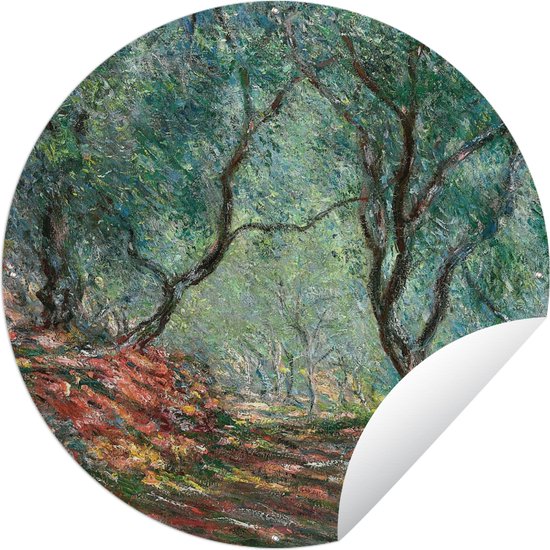 Tuincirkel Olive Tree Wood in the Moreno Garden - Schilderij van Claude Monet - 60x60 cm - Ronde Tuinposter - Buiten