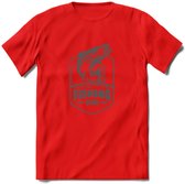 Fishing - Vissen T-Shirt | Grappig Verjaardag Vis Hobby Cadeau Shirt | Dames - Heren - Unisex | Tshirt Hengelsport Kleding Kado - Rood - S