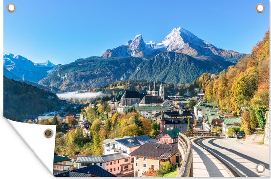 Uitzicht op Berchtesgaden met de berg Watzmann, Duitsland