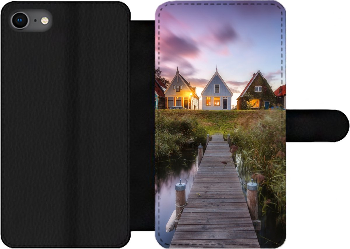 Telefoonhoesje Geschikt voor iPhone SE 2020 telefoonhoesje - De Durgerdammerdijk - Met vakjes - Wallet case met magneetsluiting