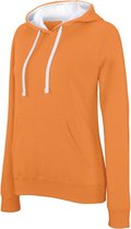 Oranje/witte sweater/trui hoodie voor dames - Holland feest kleding - Supporters/fan artikelen L (40/52)