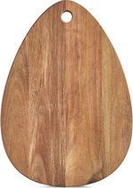 1x Druppel vormige houten snijplanken 40 cm - Zeller - Keukenbenodigdheden - Kookbenodigdheden - Snijplanken/serveerplanken - Houten serveerborden - Snijplanken van hout