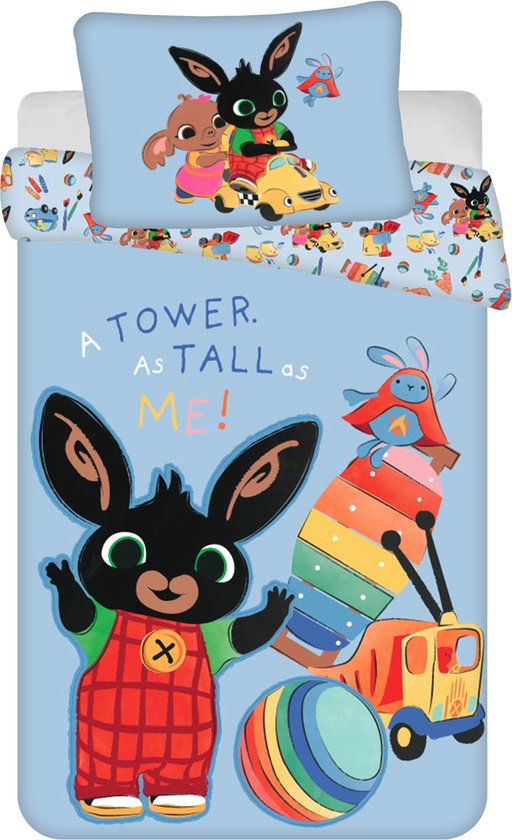 Bing Bunny BABY dekbedovertrek Tower Tall - 100 x 135 cm - Katoen | bol.com