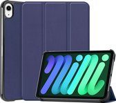 Hoesje Geschikt voor iPad Mini 6 Hoesje Case Hard Cover Hoes Book Case - Donkerblauw