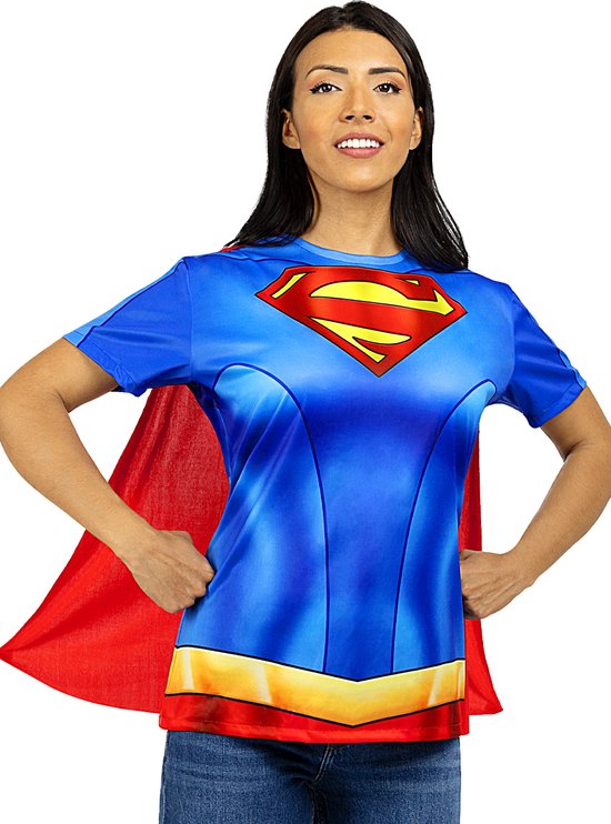 FUNIDELIA Pack déguisement Supergirl femme - Taille : ML - Rouge