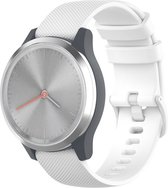 Bracelet de montre Strap-it 18 mm - Bracelet en Siliconen pour Garmin Vivoactive 4s / Vivomove 3s / Venu 2s - Blanc
