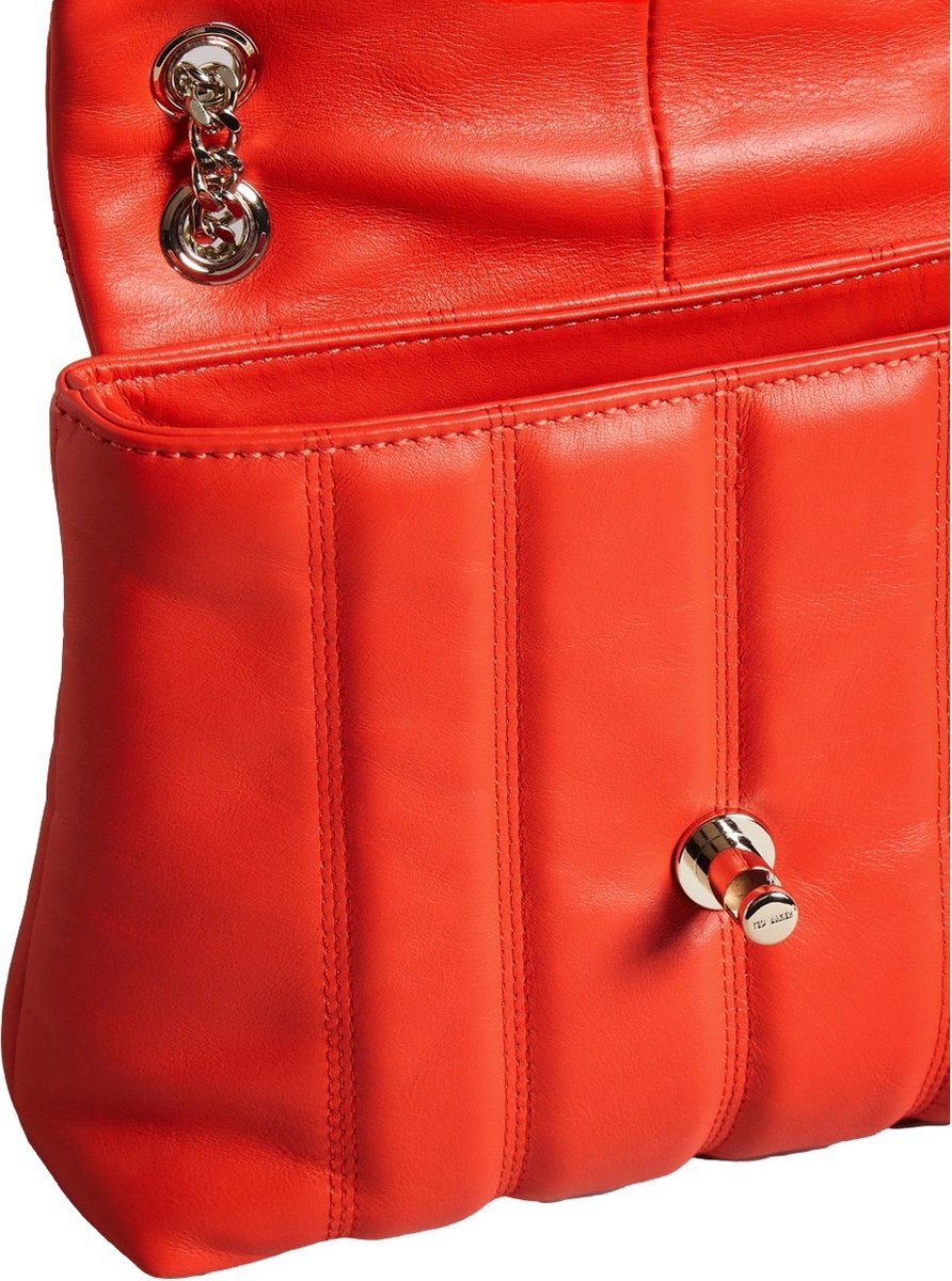 Ted Baker Ayalina Leather Puffer Quilt Detail Mini Xbody Bag Red