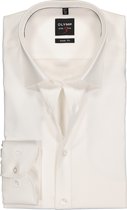 OLYMP Level 5 body fit overhemd - off white twill - Strijkvriendelijk - Boordmaat: 40