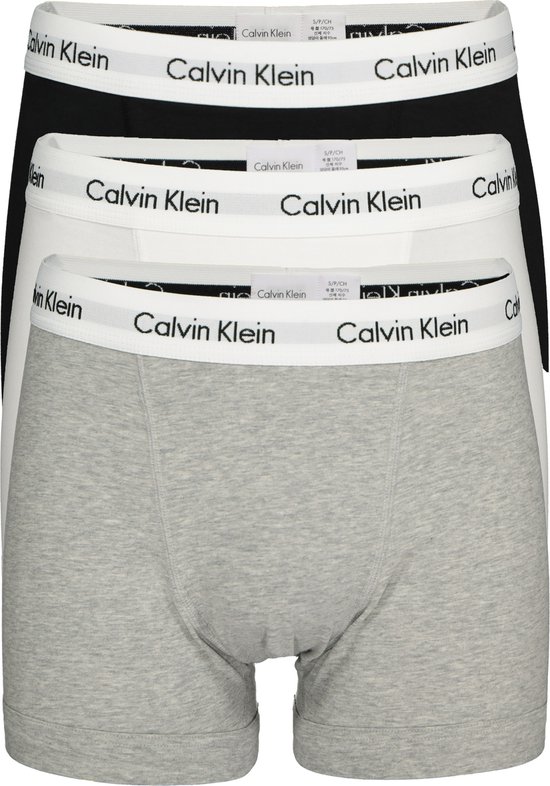 Caleçon homme Calvin Klein - pack de 3 - Noir / Blanc / Gris - Taille L