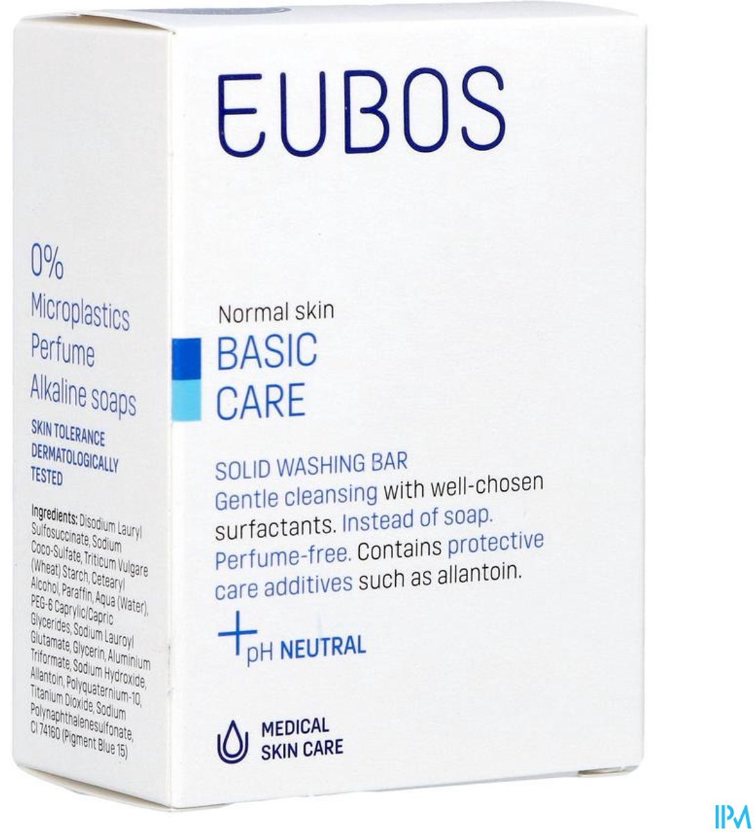 Eubos Compact Wastablet Blauw Z/parf 125g